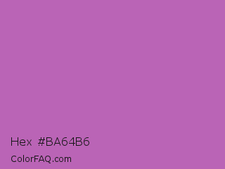 Hex #ba64b6 Color Image