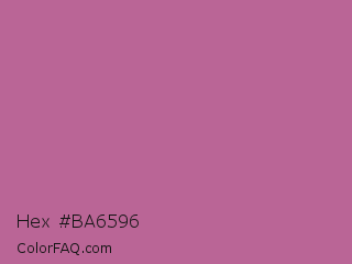 Hex #ba6596 Color Image