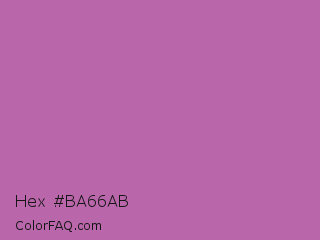 Hex #ba66ab Color Image