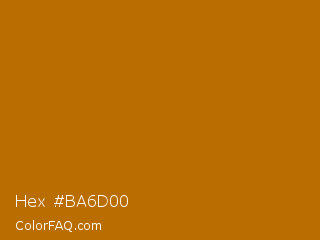 Hex #ba6d00 Color Image