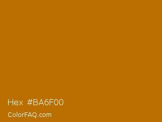 Hex #ba6f00 Color Image