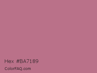 Hex #ba7189 Color Image