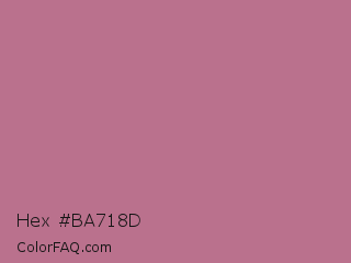 Hex #ba718d Color Image