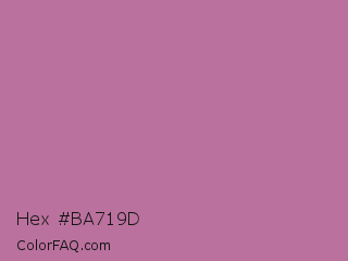 Hex #ba719d Color Image