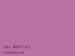 Hex #ba71a3 Color Image