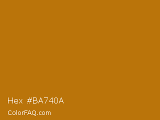 Hex #ba740a Color Image