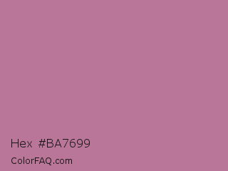 Hex #ba7699 Color Image