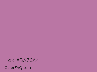 Hex #ba76a4 Color Image