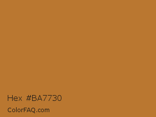 Hex #ba7730 Color Image