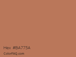 Hex #ba775a Color Image