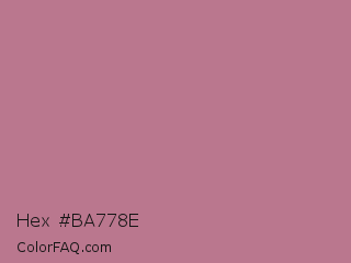Hex #ba778e Color Image