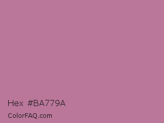 Hex #ba779a Color Image