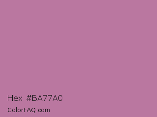 Hex #ba77a0 Color Image