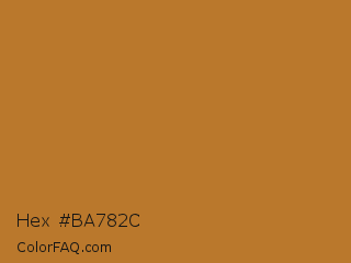 Hex #ba782c Color Image