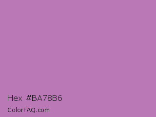 Hex #ba78b6 Color Image