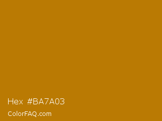 Hex #ba7a03 Color Image