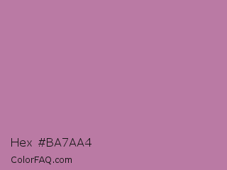 Hex #ba7aa4 Color Image