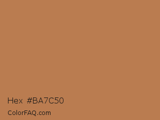 Hex #ba7c50 Color Image
