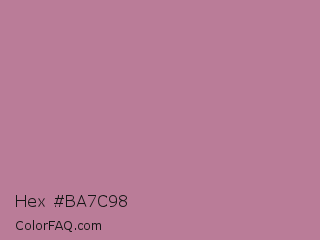 Hex #ba7c98 Color Image