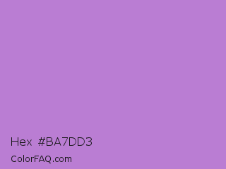 Hex #ba7dd3 Color Image