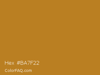 Hex #ba7f22 Color Image