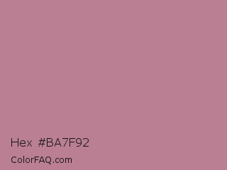 Hex #ba7f92 Color Image