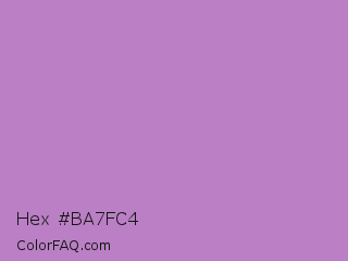 Hex #ba7fc4 Color Image