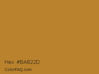 Hex #ba822d Color Image