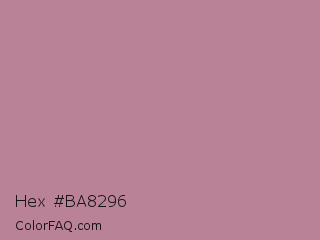 Hex #ba8296 Color Image