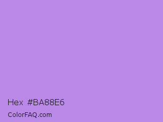 Hex #ba88e6 Color Image