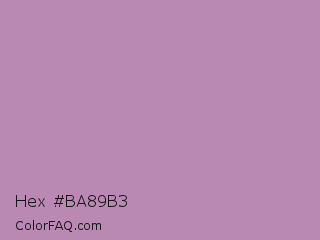 Hex #ba89b3 Color Image