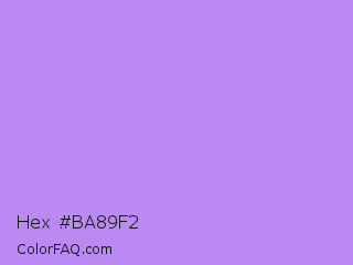 Hex #ba89f2 Color Image