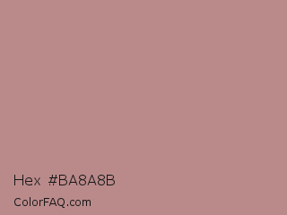 Hex #ba8a8b Color Image