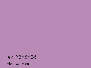 Hex #ba8ab6 Color Image