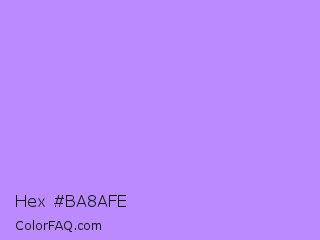 Hex #ba8afe Color Image