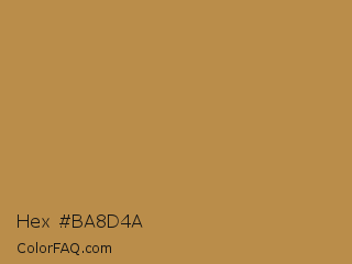 Hex #ba8d4a Color Image