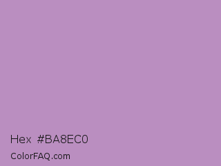Hex #ba8ec0 Color Image