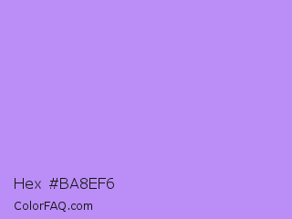 Hex #ba8ef6 Color Image