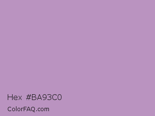 Hex #ba93c0 Color Image