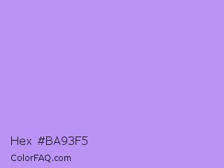 Hex #ba93f5 Color Image