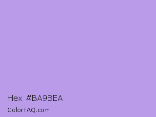 Hex #ba9bea Color Image