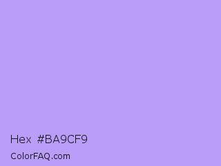 Hex #ba9cf9 Color Image