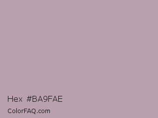 Hex #ba9fae Color Image