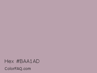 Hex #baa1ad Color Image