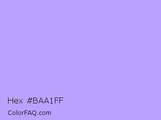 Hex #baa1ff Color Image