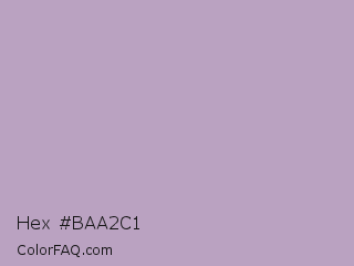 Hex #baa2c1 Color Image