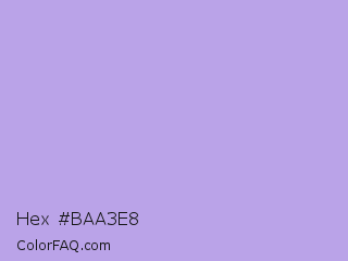 Hex #baa3e8 Color Image
