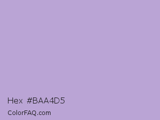 Hex #baa4d5 Color Image