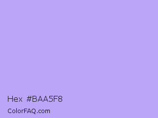 Hex #baa5f8 Color Image