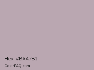 Hex #baa7b1 Color Image